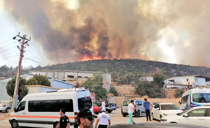 Bodrum’da yangın büyüyor