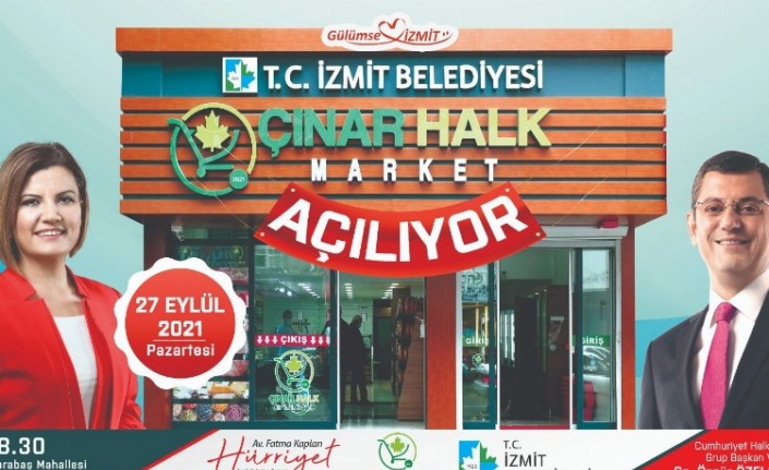 Başkan Hürriyet ve CHP'li Özel Çınar Halk Marketi açıyor