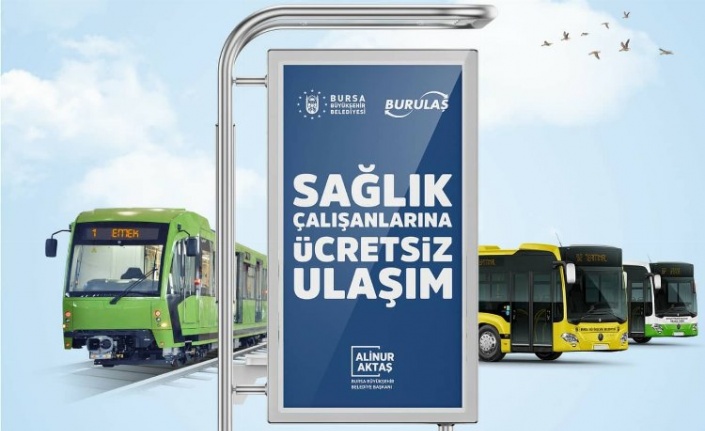 Bursa'da sağlıkçılara ücretsiz ulaşıma devam