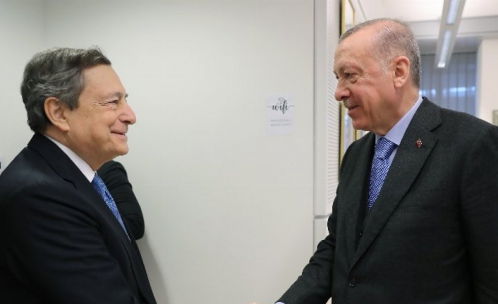Cumhurbaşkanı Erdoğan, Draghi ile görüştü