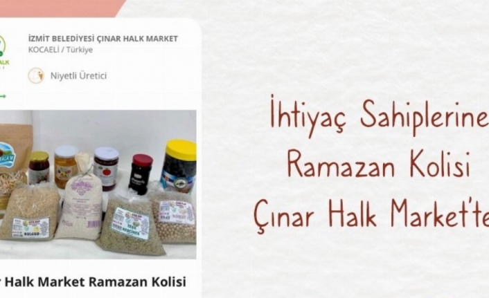 Kocaeli İzmit'te Çınar Halk Market ürünleri ihtiyaç sahiplerinin sofralarına ulaşıyor