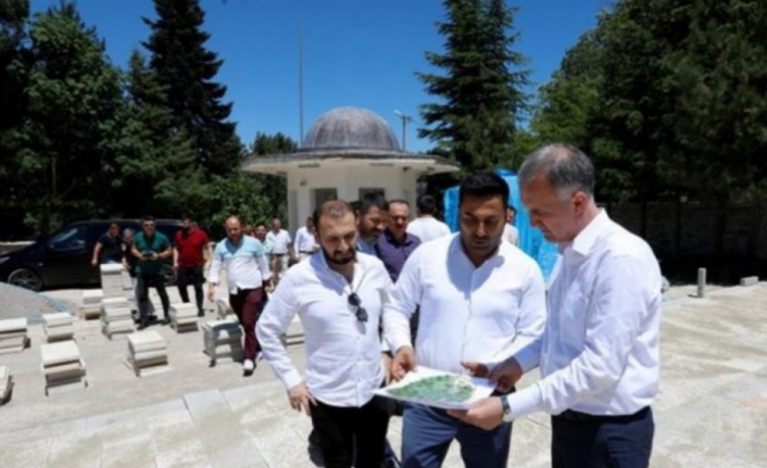 Bursa İnegöl'ün fatihi Turgut Alp'in türbesinde restorasyon sürüyor