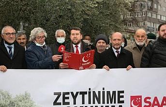 Saadet Partisi Gemlik'ten seslendi: "Zeytinime dokunma"