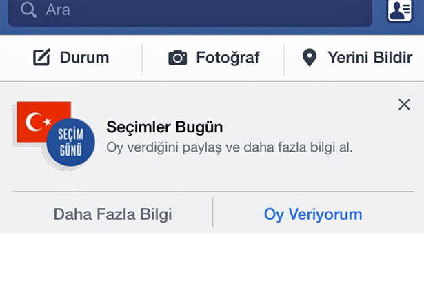 Facebook, ‘Oy Veriyorum’ Butonunu Şimdi De Türkiye’de Devreye Alıyor