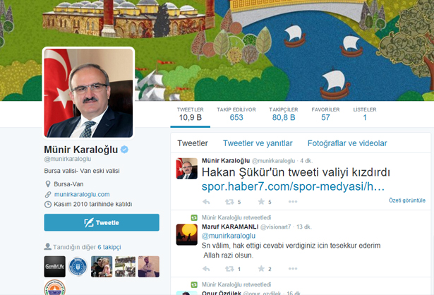 Hakan Şükür'ün Tweeti Vali Karaloğlu'nu Çileden Çıkardı