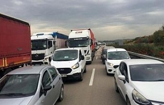 Bursa-İnegöl yolunda trafik çilesi!