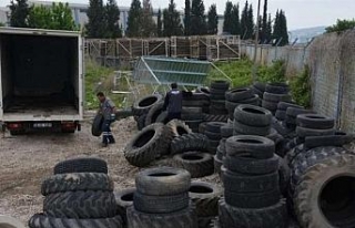 Manisa'da 6,5 ton lastik geri dönüşüme kazandırıldı