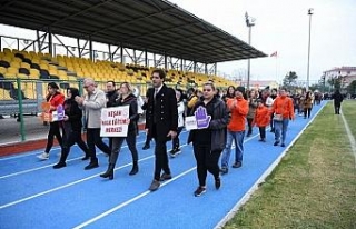 Edirne'de kadın şiddetine karşı farkındalık...