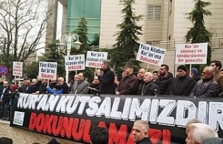 Kutsal saygısızlığa Bursa Gemlik'te protesto!