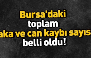 Bursa'da koronvirüste toplam vaka ve can kaybı sayısı...