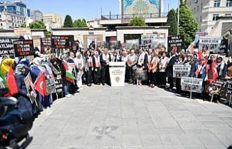 AK Kayserili kadınlar Gazze için toplandı